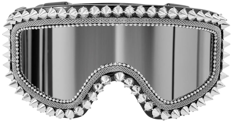 Ski-bril 80's zilver strass-nagels Maud
