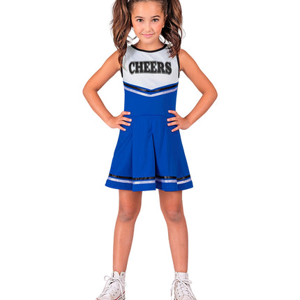 Cheerleader blauw kostuum Maudje kinderen — foto 3