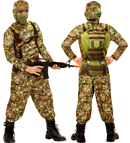 Combat soldaat kostuum Finn kinderen
