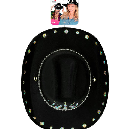 Cowboyhoed zwart met diamanten Sem — foto 2