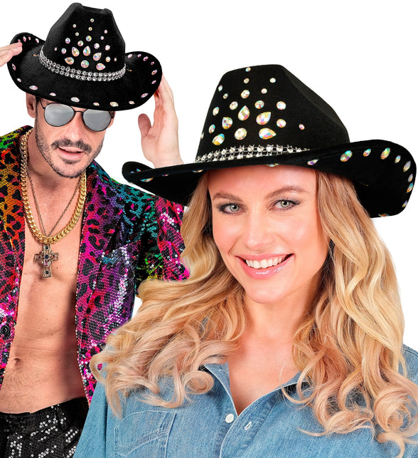 Cowboyhoed zwart met diamanten Sem — foto 3