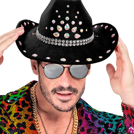 Cowboyhoed zwart met diamanten Sem — foto 5