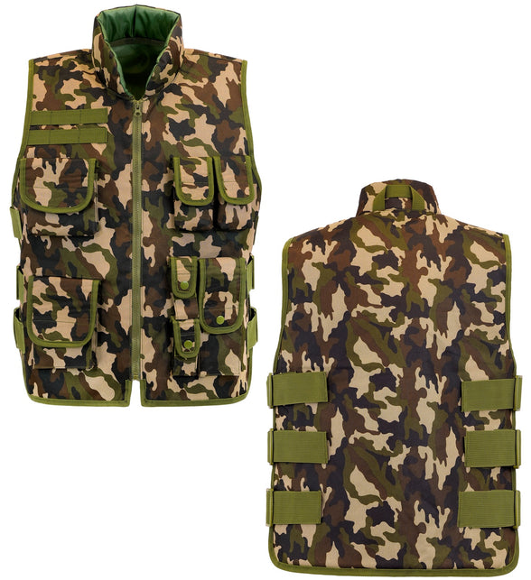 Militair camouflage vest kostuum Lynn volwassenen