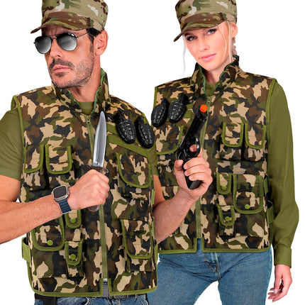 Militair camouflage vest kostuum Lynn volwassenen — foto 3