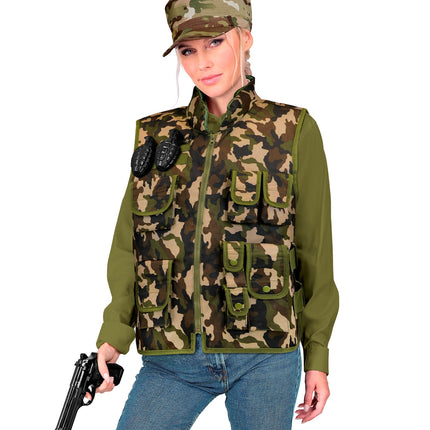 Militair camouflage vest kostuum Lynn volwassenen — foto 4