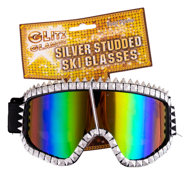 Ski bril met strass steentjes Zilver — foto 4