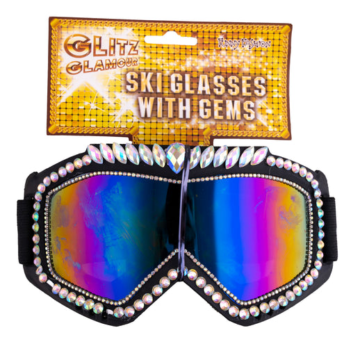 Ski bril met strass steentjes diamant — foto 4