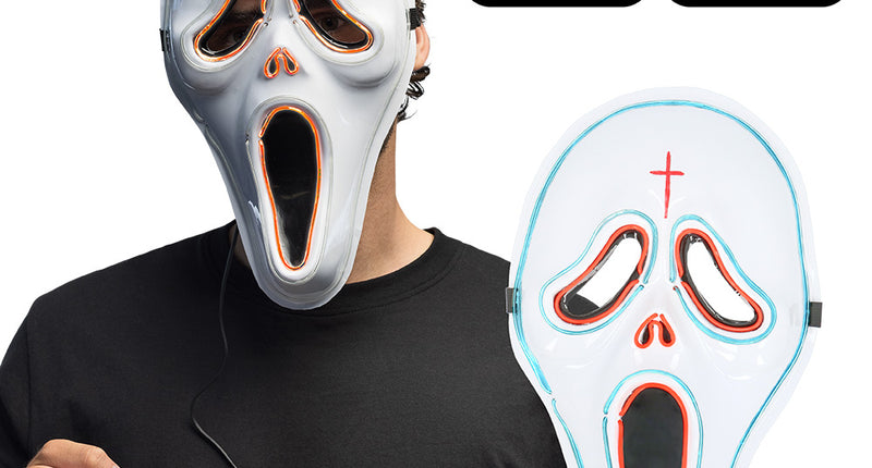 LED masker Spook wit Halloween