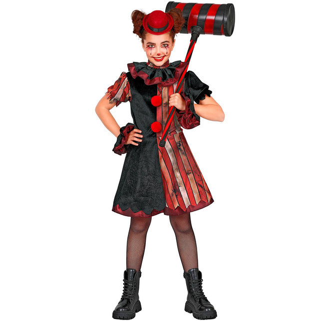 Gemene clownsjurk meisjes rood zwart 5-delig — foto 3