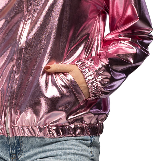Jasje Rave metallic roze met capuchon dames — foto 5