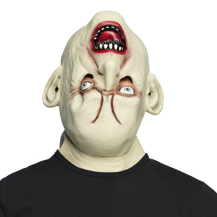 Latex hoofdmasker Balthazar met omgedraaid gezicht heren