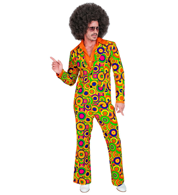 70s groovy verkleedpak heren - jaren 70 disco outfit met colbert en broek