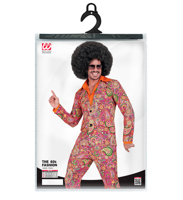 Jaren 70 kostuum paisley achterkant - retro disco verkleedpak heren paisley