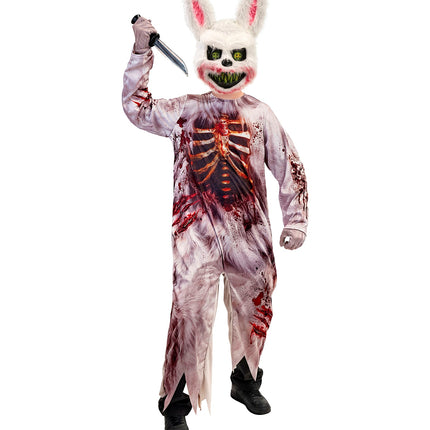 Zombie konijn jumpsuit voor jongens zijaanzicht – kostuums