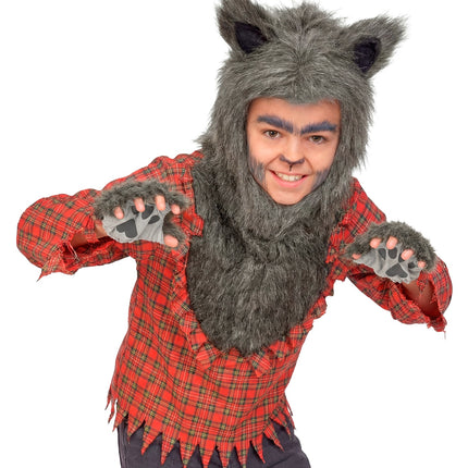 Weerwolf shirt voor jongens detailopname – kostuums