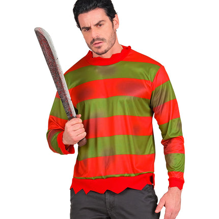 Fright night shirt voor heren detailopname – kleding