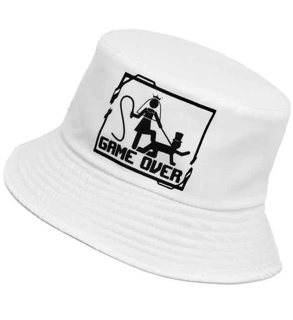 Hoed bucket game over voor heren vooraanzicht – hoeden