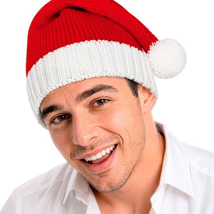 Hoed kerstman gebreid sfeerbeeld – hoeden