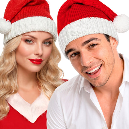 Hoed kerstman gebreid achterkant – hoeden