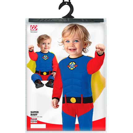 Super baby jumpsuit blauw voor jongens close-up – kostuums