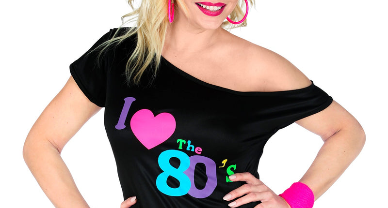 Disco shirt dames 80's neon - fel neon jaren 80 discoshirt voor neon party