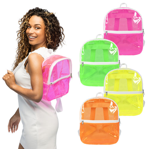 Rugzak Clarity neon transparant PVC festival