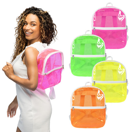 Rugzak Clarity neon transparant PVC festival
