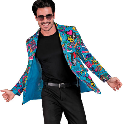 80s funky colbert detail - jaren 80 disco verkleedjasje heren