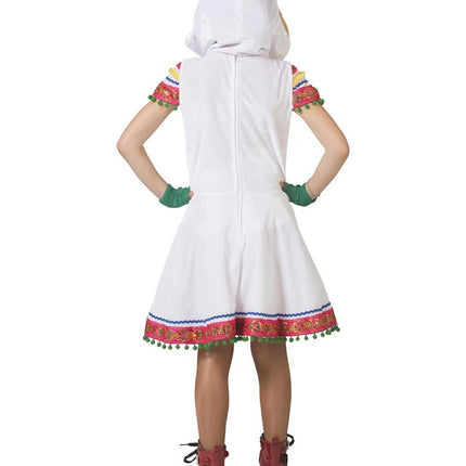 Peruviaans kostuum Paola meiden gedragen door model – feestkleding