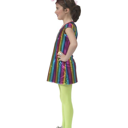 Regenboog jurkje Rany meiden achterkant – carnaval outfit