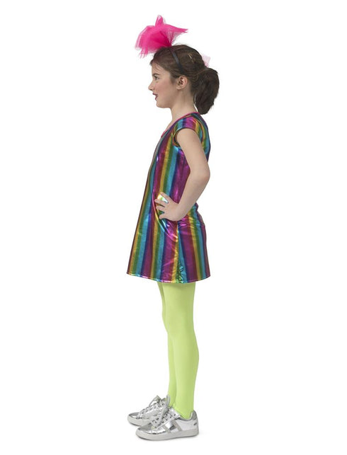 Regenboog jurkje Rany meiden achterkant – carnaval outfit