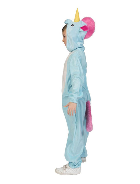 Unicorn Blue Berry pak kind zijaanzicht – verkleedkleding