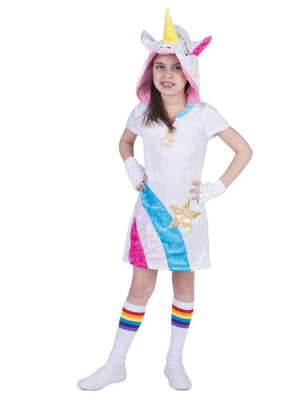 Unicorn Twinkle Light pakje meisje vooraanzicht – carnavalskostuum