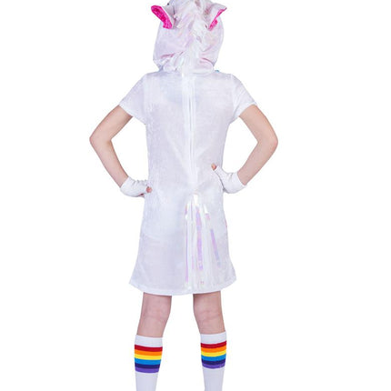 Unicorn Twinkle Light pakje meisje achterkant – carnaval outfit