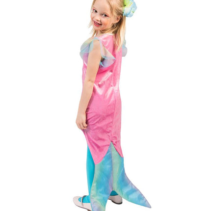 Zeemeermin jurkje voor kinderen achterkant – carnaval outfit