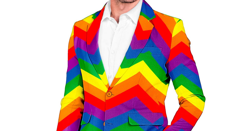 Regenboog colbert Ella unisex - kleurrijk Pride jasje voor Gay Pride en foute party