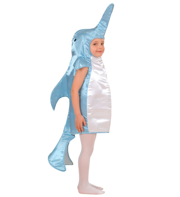 Dolfijn kostuum kind unisex, schattig zeedier verkleedpak vooraanzicht