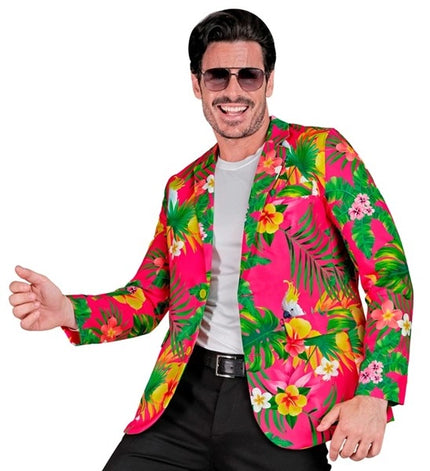 Neon party colbert volwassenen - copacabana feestjasje vooraanzicht