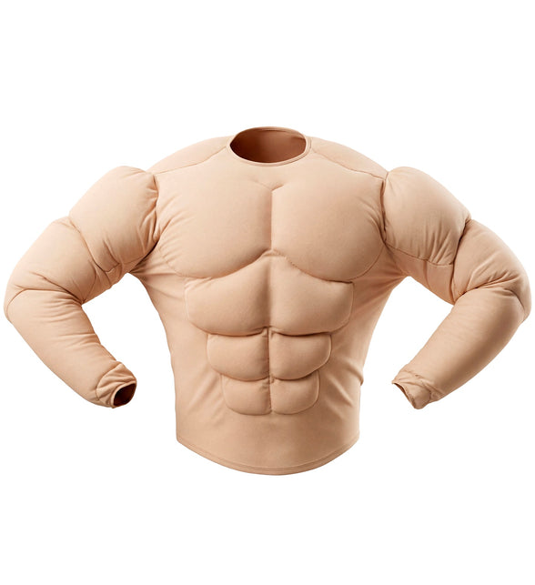 Spierbundel shirt kinderen gedragen - dikmaak spieren pak sixpack