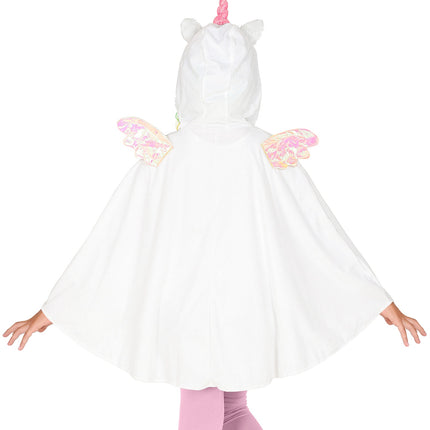 Eenhoorn poncho kind detail - unicorn cape met muts dierenkostuum