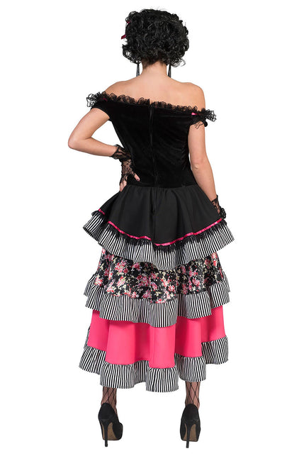 Saloon jurk sexy achterkant – carnaval outfit