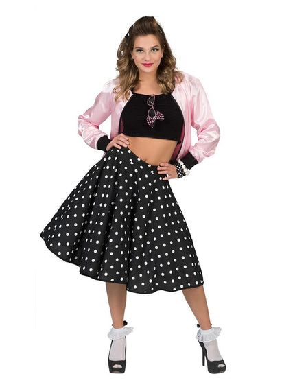 Roze Grease jasje Pink lady vooraanzicht – carnavalskostuum