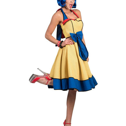 Jurk Pop art kostuum zijaanzicht – verkleedkleding