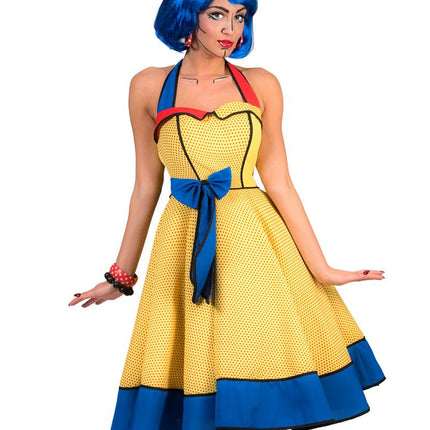Jurk Pop art kostuum achterkant – carnaval outfit