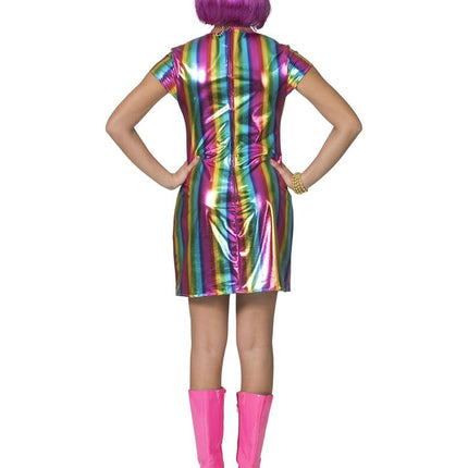 Regenboog pakje Ronda dames achterkant – carnaval outfit