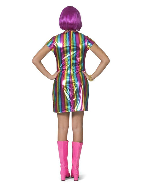Regenboog pakje Ronda dames achterkant – carnaval outfit