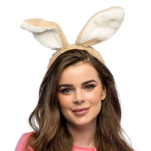Diadeem Spring bunny konijnenoren roze wit Pasen