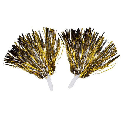 Pompons in metallischem Gold oder Silber