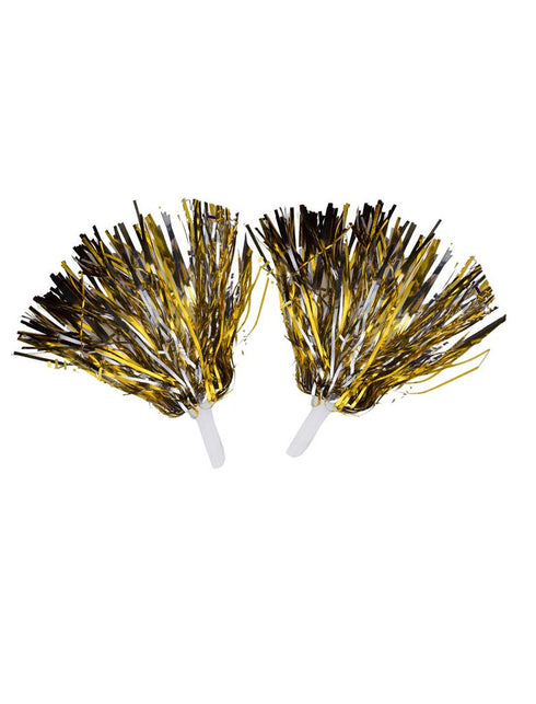 Pompons in metallischem Gold oder Silber
