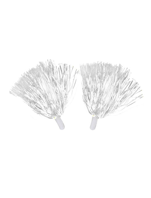Pompons in metallischem Gold oder Silber
